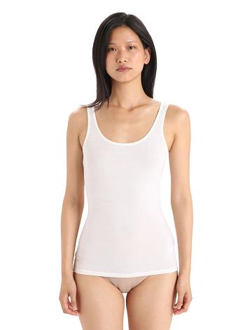 Sous Vêtement Icebreaker Merino Siren Tank Top Femme Blanche | FR 1714KORI